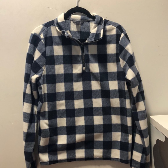 Blue flannel fleece pullover - Picture 1 of 3